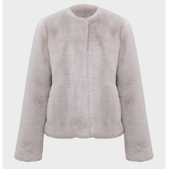 ZARA | Womans Faux Fur Plain Coat size Medium - Picture 1 of 14